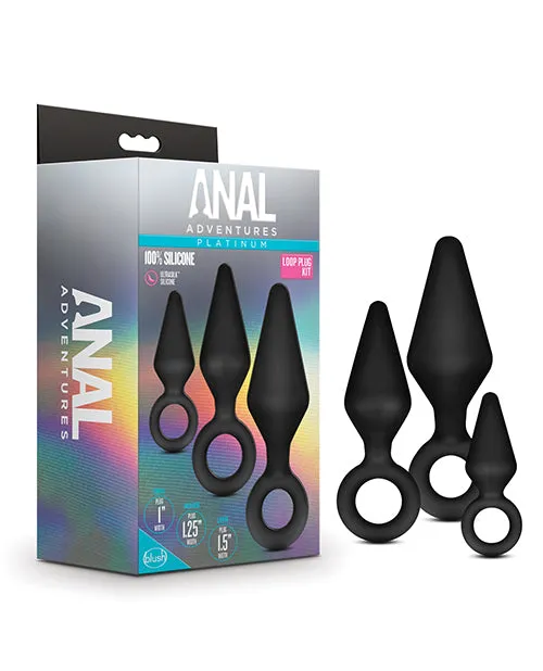 Blush Anal Blush Anal Adventures Platinum Silicone Loop Plug Kit