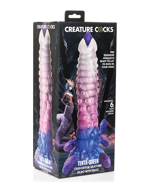Dildos Creature Cocks TentaQueen Ovipositor Silicone Dildo wEggs XR Brands
