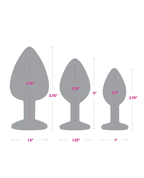 Electric Eel Anal Gemsations 3 pc 275 315 37 Silicone Bling Bling Butt Plug Training Set Electric Eel Anal Gemsations 3 pc 275 315 37 Silicone Bling Bling Butt Plug Training Set