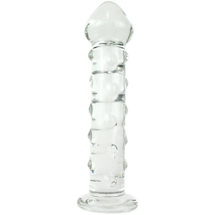 Elegant Glass Massager Stimulating Textures Pink BOB Anal