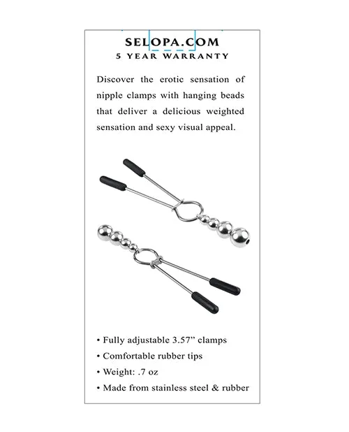 Evolved Anal Selopa Beaded Nipple Clamps