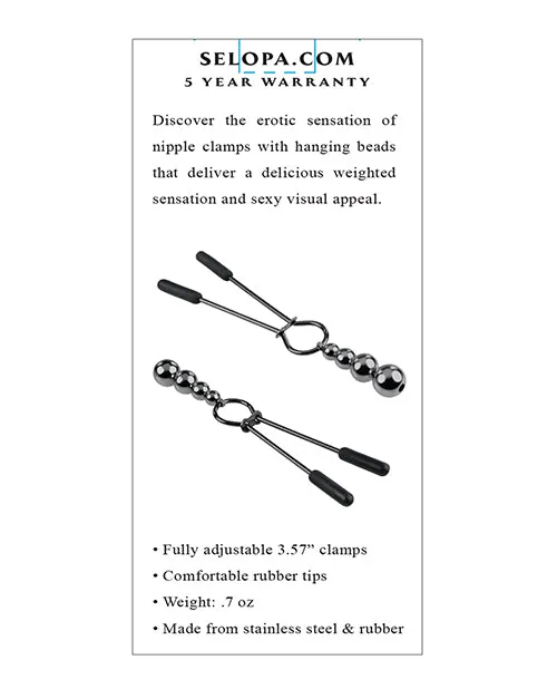 Evolved Anal Selopa Beaded Nipple Clamps