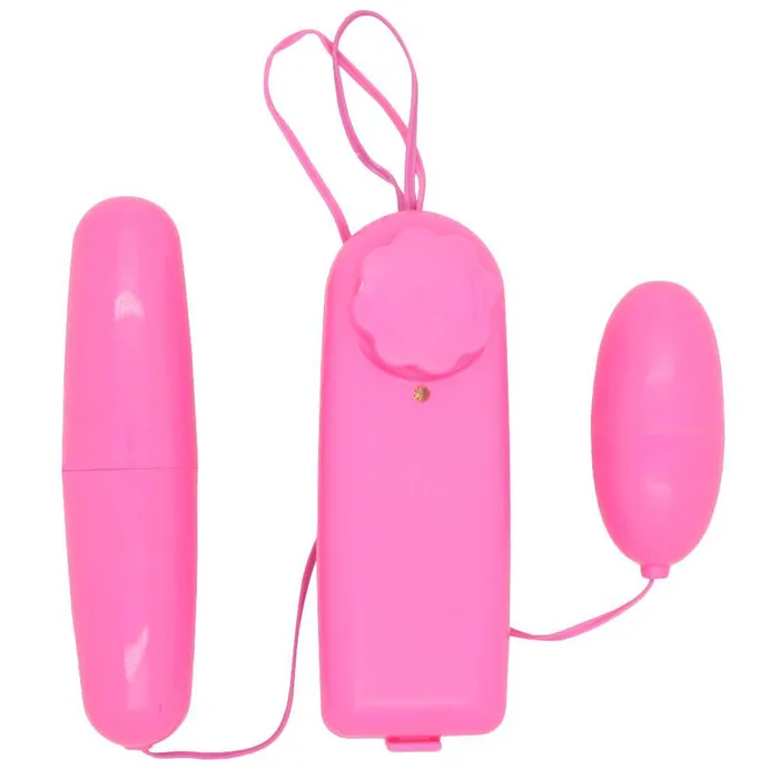 Female Sex Toys Dual Vibrating Bullets Pink BOB