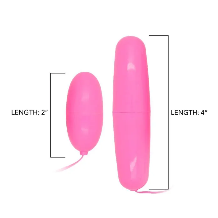 Female Sex Toys Dual Vibrating Bullets Pink BOB