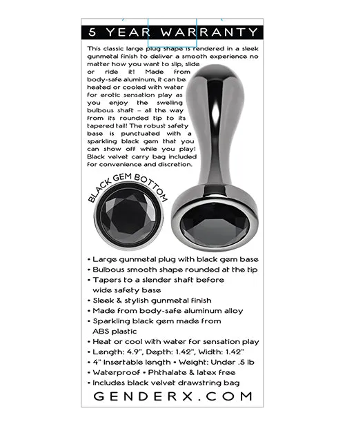 Gender X Black Pearl Plug Evolved Anal