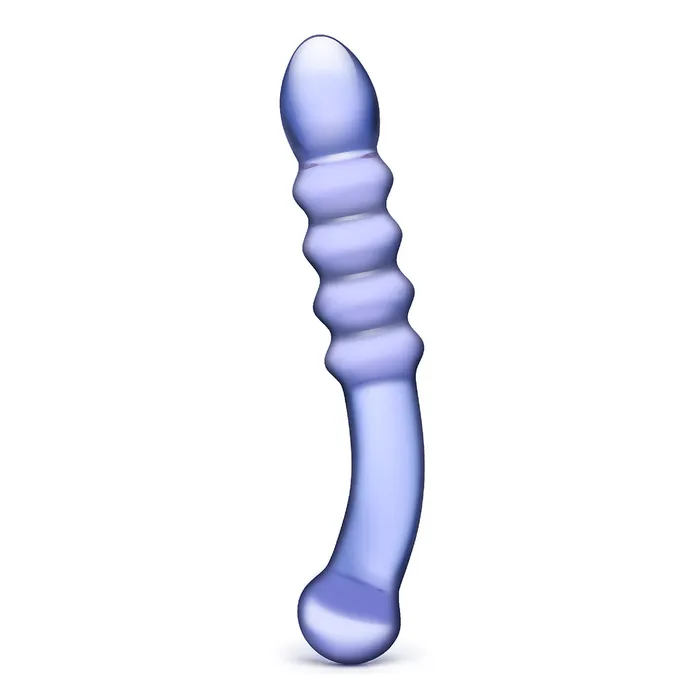 Glas Dildos GLAS Purple Rain Ribbed Dildo