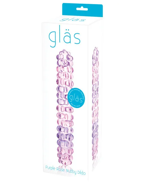 Glas Purple Rose Nubby Glass Dildo Glas Dildos