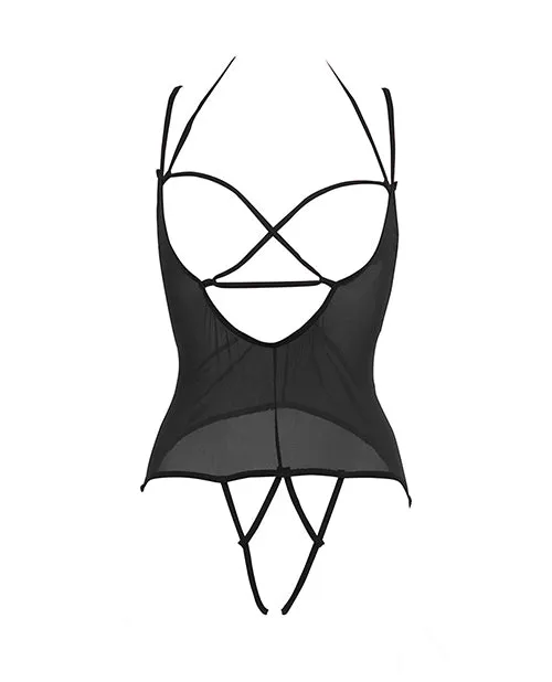 Hosiery Allure Lingerie Allure Angelina Sheer Mesh Under Bust Teddy