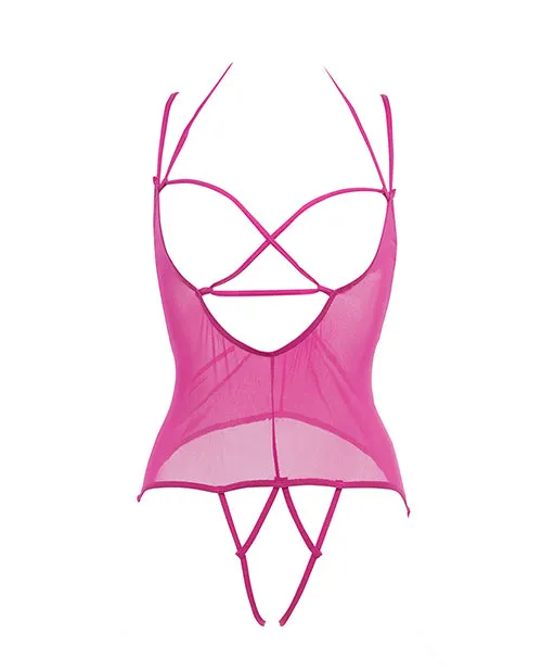 Hosiery Allure Lingerie Allure Angelina Sheer Mesh Under Bust Teddy