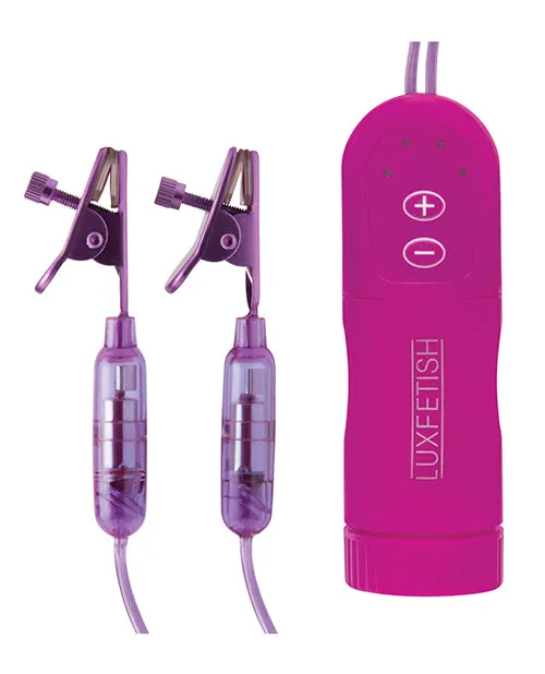 Lux Fetish Vibrating Nipple Clamps wWired Remote Control Electric Eel Female Sex Toys Lux Fetish Vibrating Nipple Clamps wWired Remote Control Electric Eel Female Sex Toys