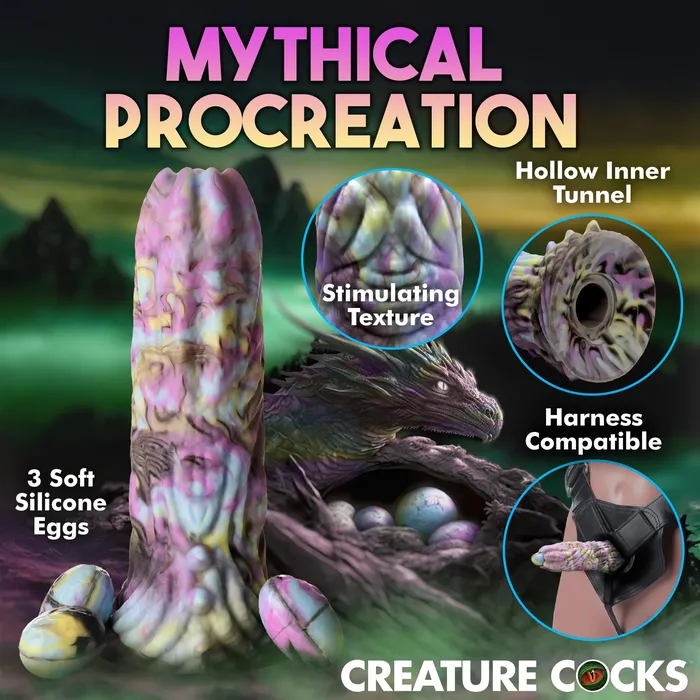 Male Sex Toys Creature Cocks Creature Cocks Dragon Spawn Ovipositor with Eggs