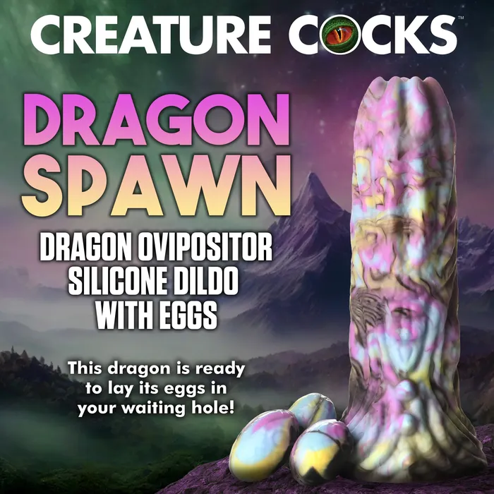 Male Sex Toys Creature Cocks Creature Cocks Dragon Spawn Ovipositor with Eggs