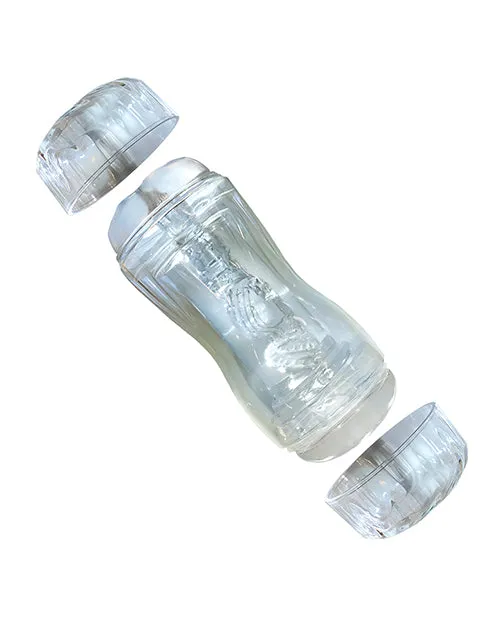 MSTR B8 Double Date In the Clear Dual End Stroker Global Novelties Dildos