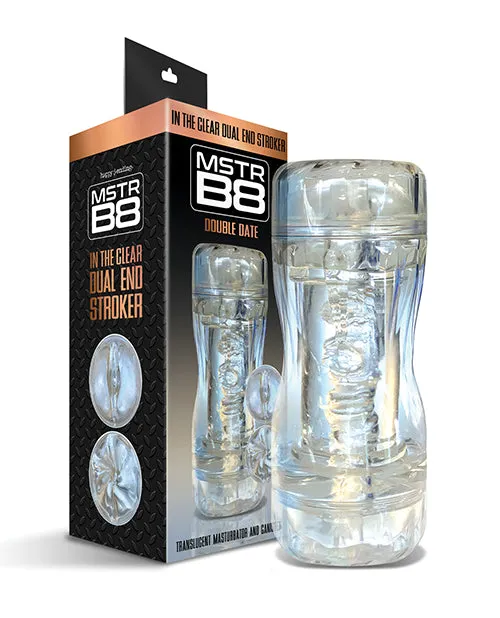 MSTR B8 Double Date In the Clear Dual End Stroker Global Novelties Dildos