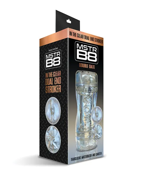 MSTR B8 Double Date In the Clear Dual End Stroker Global Novelties Dildos