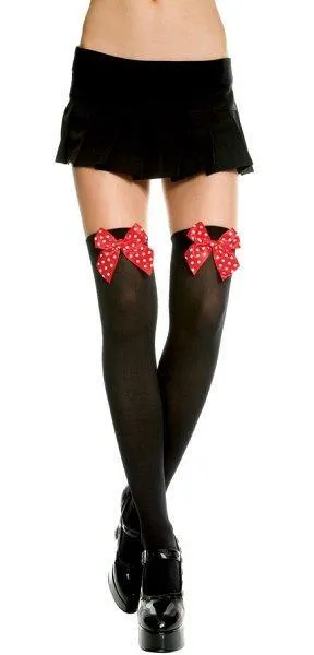 Music Legs ThighHigh w Bow One Size Available Teddies And Bodies