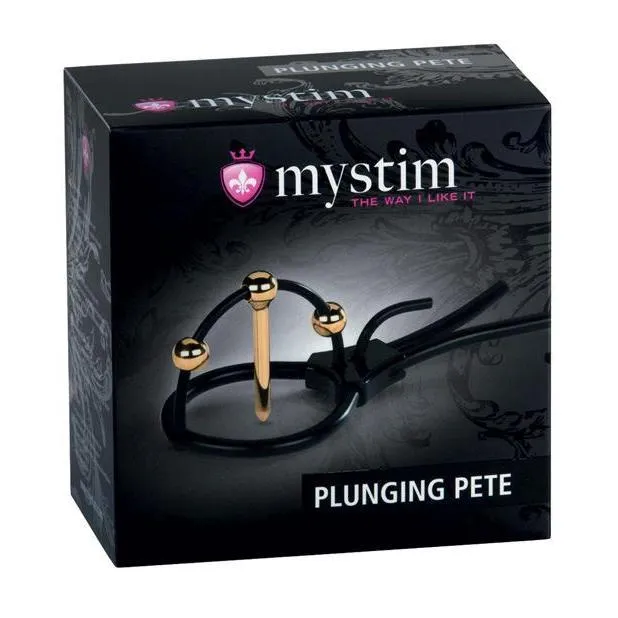 Mystim Plunging Pete wCorona Strap Urethral Sound Mystim Male Sex Toys