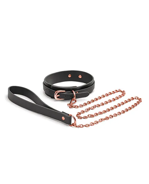 NS Novelties Couples Bondage Couture Vinyl Collar And Leash
