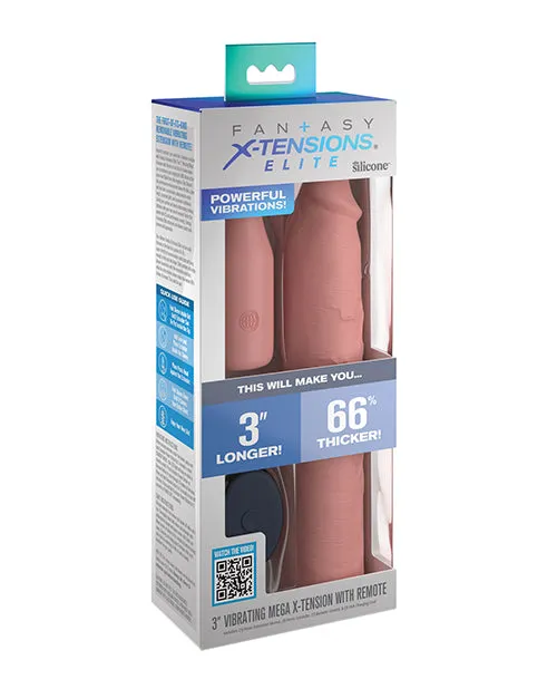 Pipedream Anal Fantasy Xtensions Elite 9 Sleeve Vibrating 3 Plug Wremote