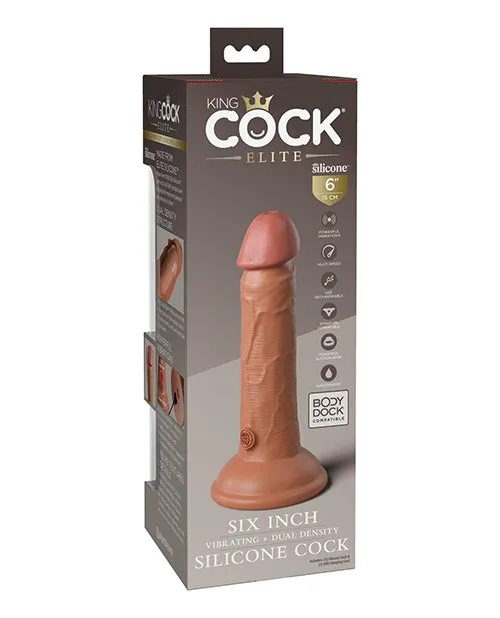 Pipedream King Cock Elite 6 Dual Density Vibrating Silicone Cock Female Sex Toys Pipedream King Cock Elite 6 Dual Density Vibrating Silicone Cock Female Sex Toys