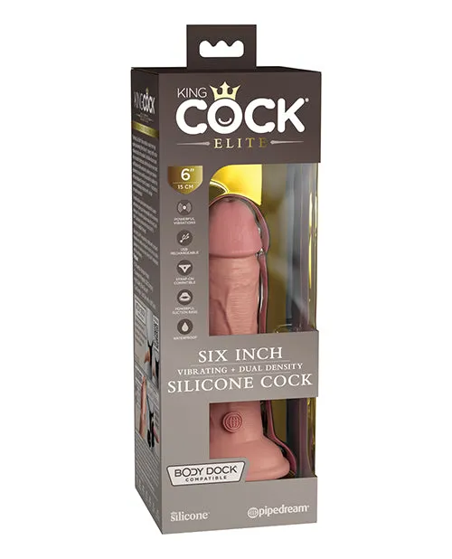 Pipedream King Cock Elite 6 Dual Density Vibrating Silicone Cock Female Sex Toys Pipedream King Cock Elite 6 Dual Density Vibrating Silicone Cock Female Sex Toys