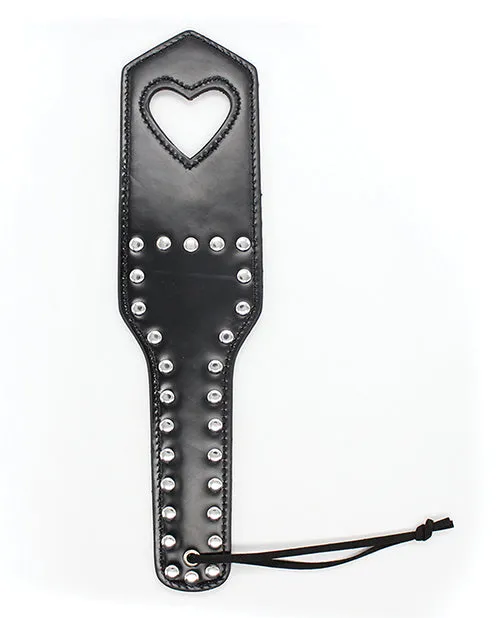 Plesur Cutout Heart Wstuds Paddle Black Plesur Anal