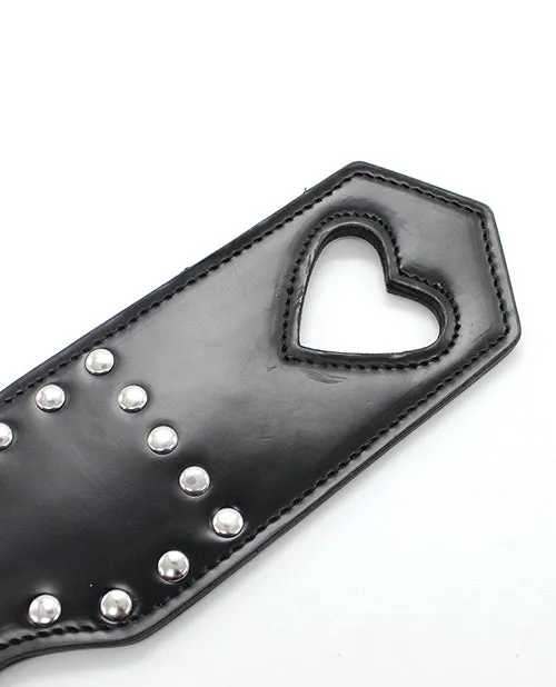Plesur Cutout Heart Wstuds Paddle Black Plesur Anal