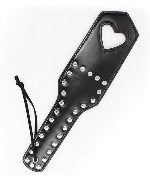 Plesur Cutout Heart Wstuds Paddle Black Plesur Anal