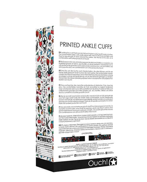 Shots Shots Ouch Old School Tattoo Style Printed Ankle Cuffs Dildos