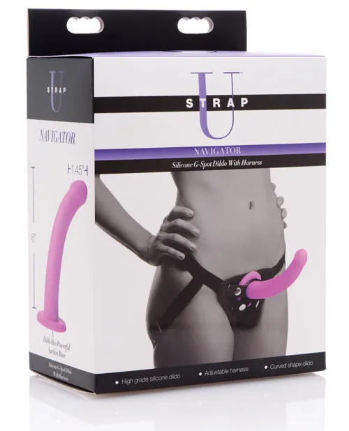 Strap U Navigator Silicone G Spot Dildo Wharness XR Brands Female Sex Toys