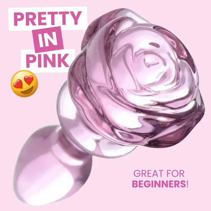 TooTimidcom Anal Bloom Rose Glass Anal Plug