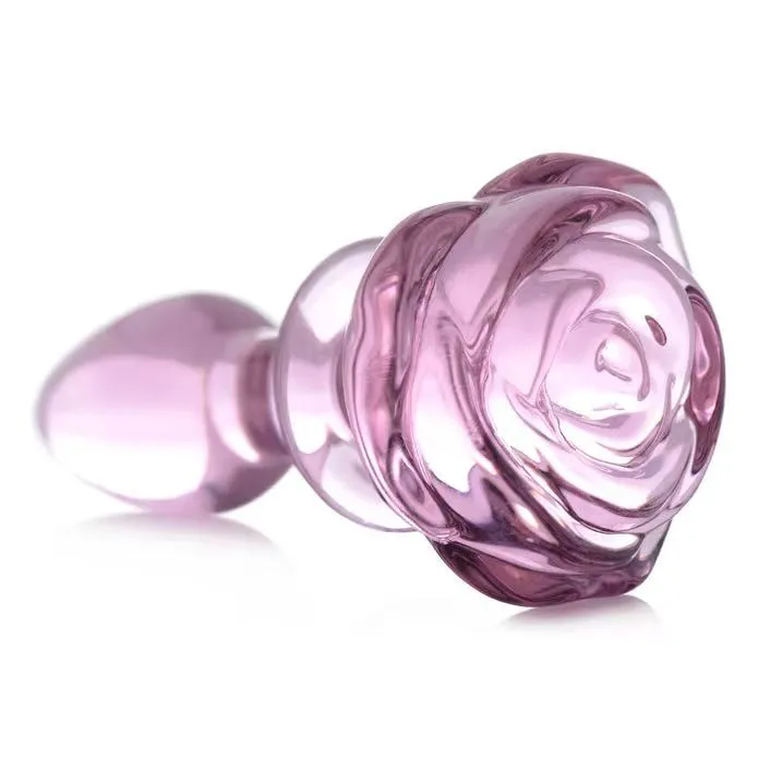 TooTimidcom Anal Bloom Rose Glass Anal Plug