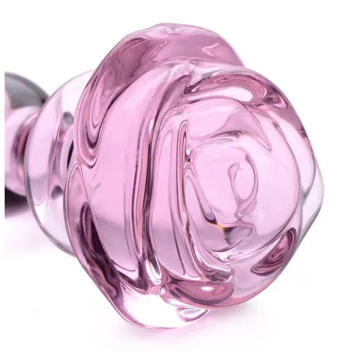 TooTimidcom Anal Bloom Rose Glass Anal Plug