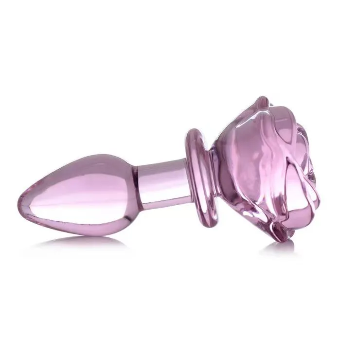 TooTimidcom Anal Bloom Rose Glass Anal Plug