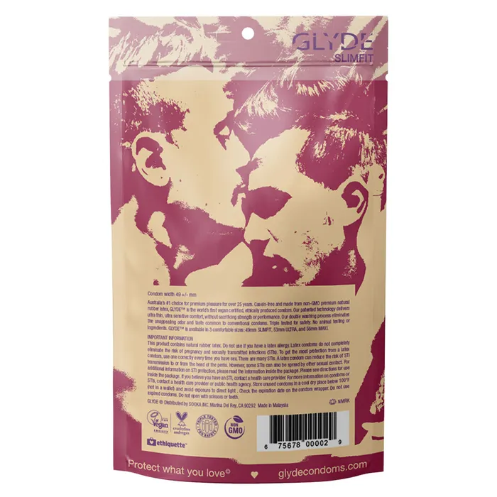 Vibrators Glyde Glyde Slimfit Condoms 12pk
