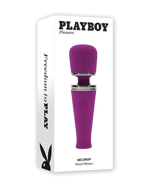 Vibrators Playboy Pleasure Mic Drop Petite Wand Vibrator Evolved