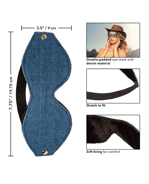 Vibrators Ride em Premium Denim Collection Eye Mask CalExotics