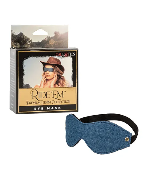 Vibrators Ride em Premium Denim Collection Eye Mask CalExotics