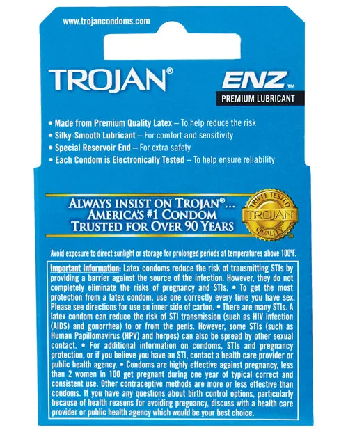 Vibrators Trojan Trojan Enz Lubricated Condoms