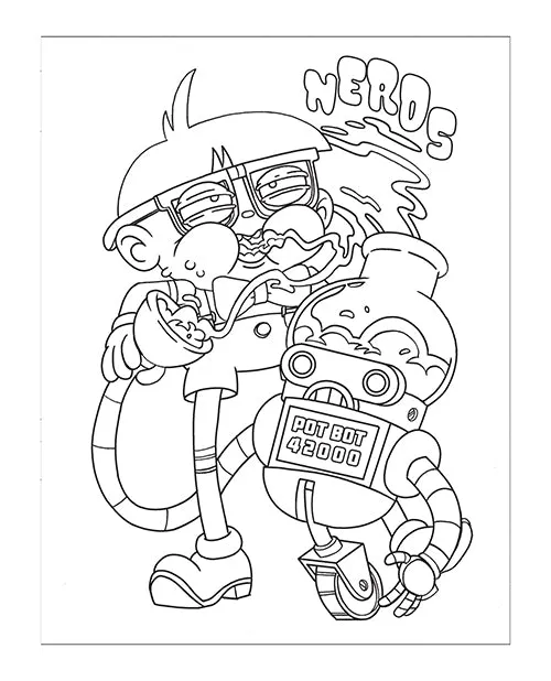 Wood Rocket Wood Rocket Who Smokes Weed Adult Coloring Book Vibrators